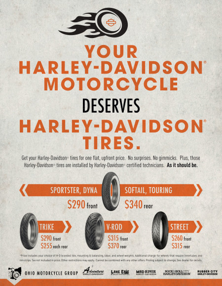 Ohio Motorcycle Group Tire Pricing
