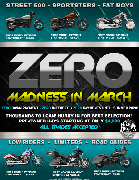 ZERO MADNESS IN MARCH
