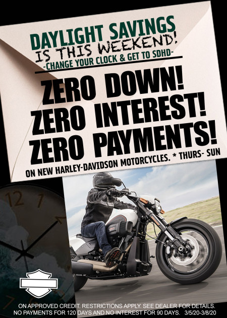 Zero Down, Zero Interest & Zero Payments*
