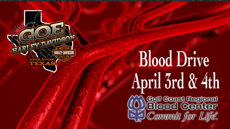 Blood Drive at Goe Harley-Davidson (April 3 and 4, 2020)