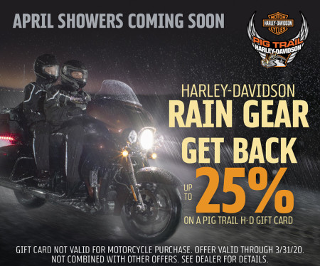 Up to 25% BACK on Harley-Davidson Rain Gear