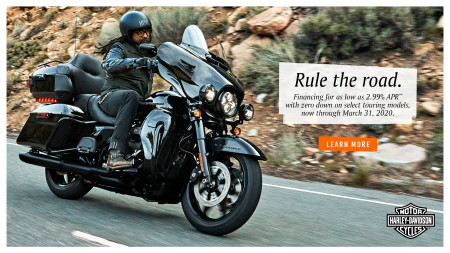 2.99% APR WITH $0 DOWN ON SELECT TOURING MODELS MARCH 16TH -31ST