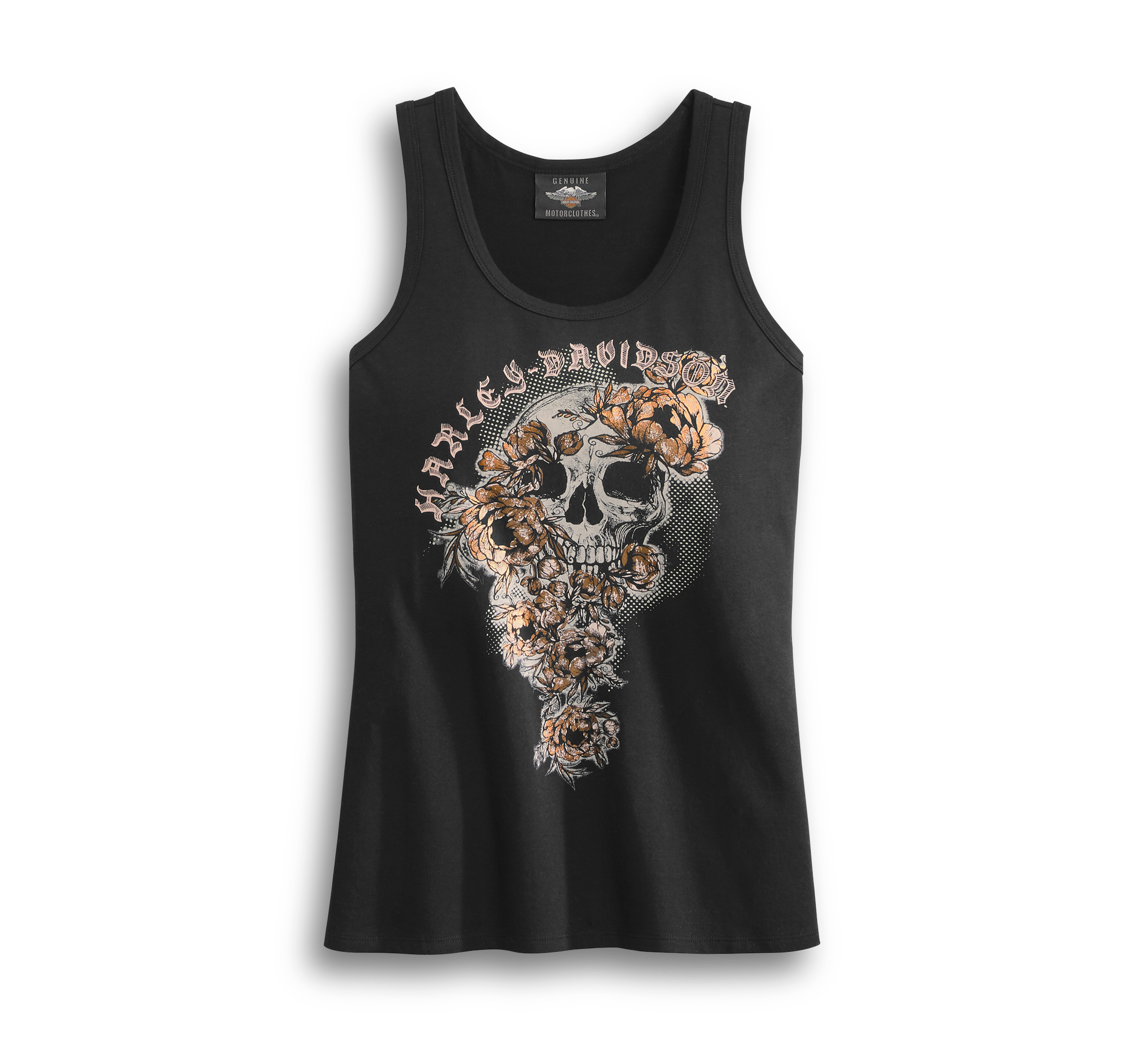 Women's Black Skull & Roses Tank