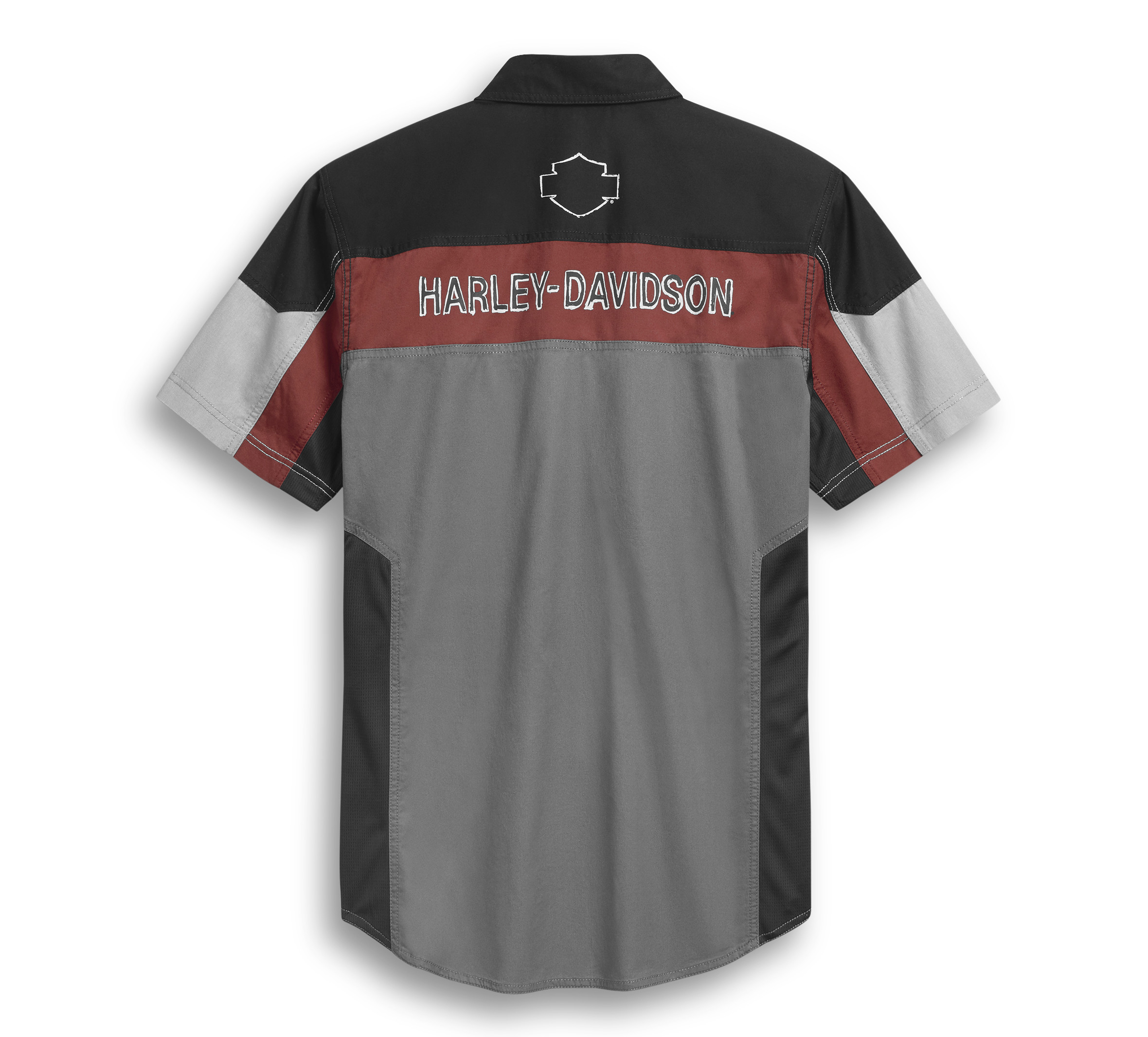 Men's Colorblocked Performance Mesh Panel Shirt