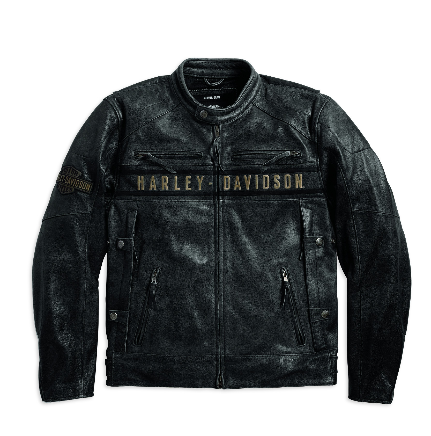 Men's Black Passing Link Leather Jacket
