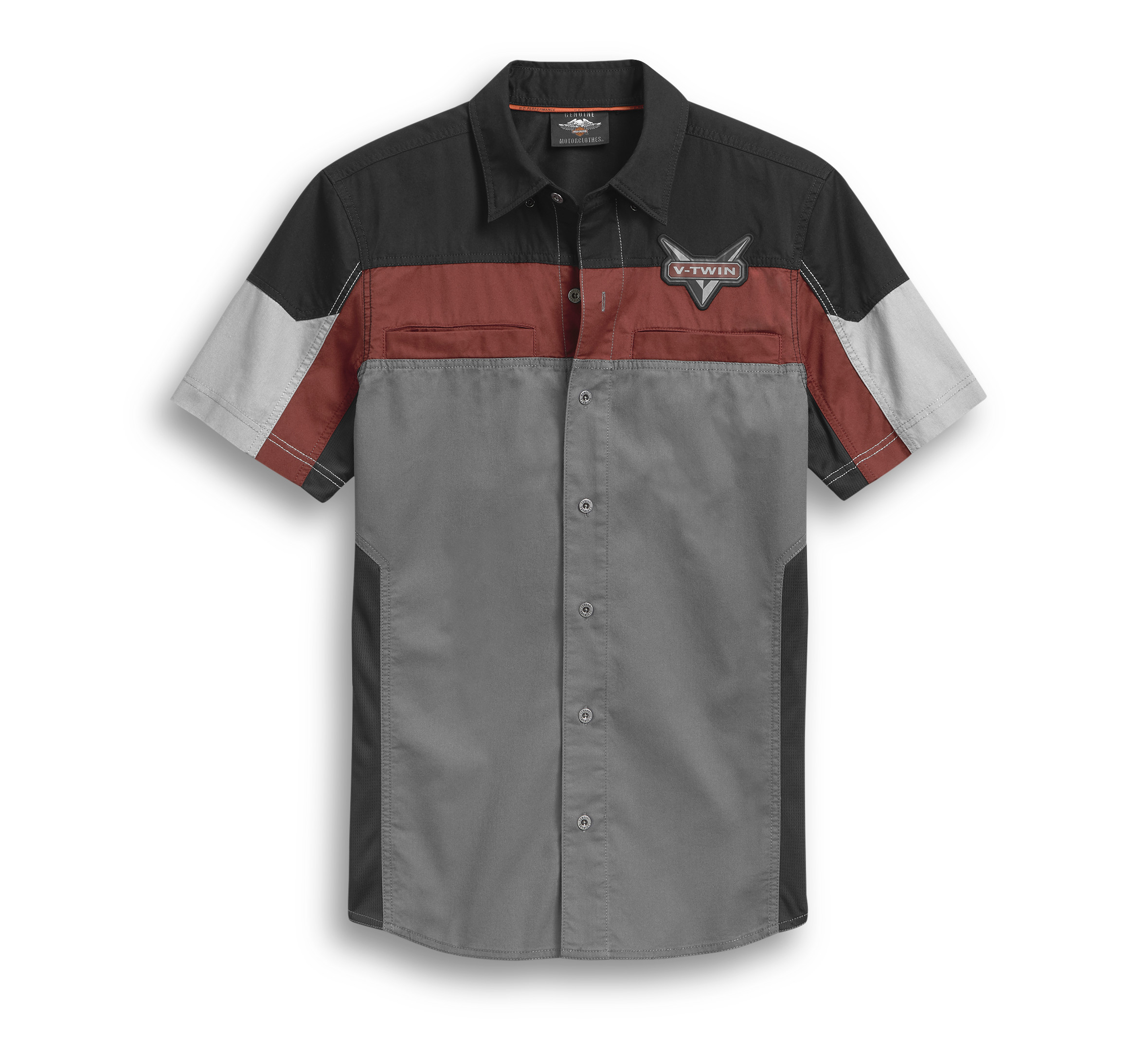 Men's Colorblocked Performance Mesh Panel Shirt