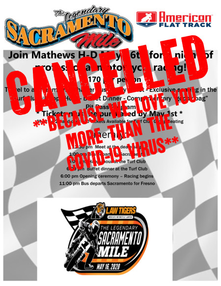 CANCELLED - PARTY BUS TO SACRAMENTO MILE