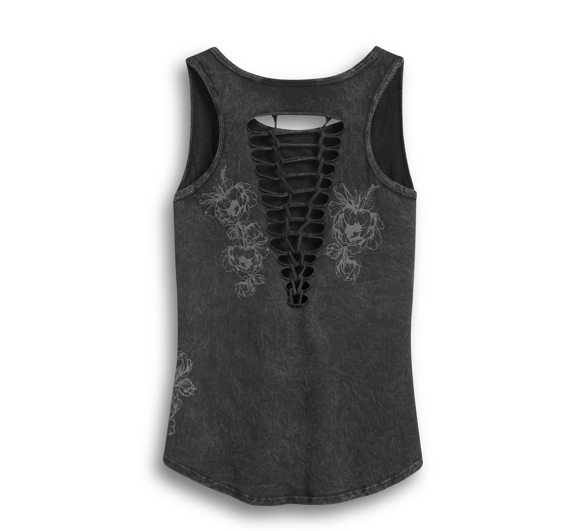 Women's Black Slash Back Tank