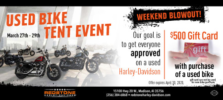 USED BIKE TENT EVENT