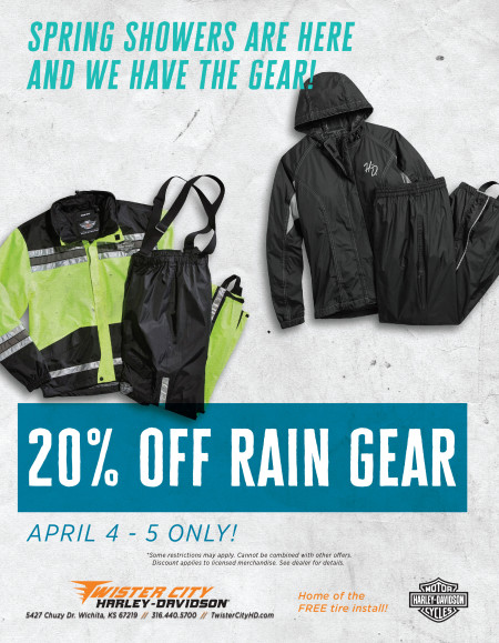 SPRING SHOWERS ARE HERE AND WE HAVE THE GEAR