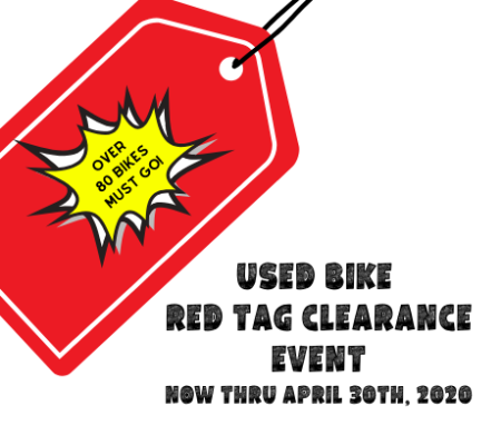 Used Bike Red Tag Clearance Event