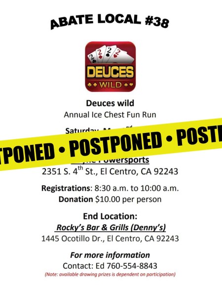 • POSTPONED • Deuces Wild Ice Chest Run (El Centro, CA)