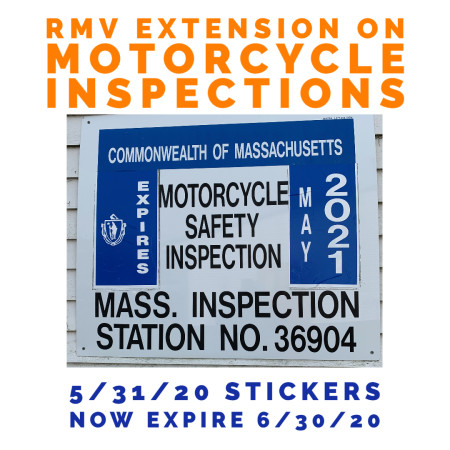 Massachusetts RMV extends expiration for motorcycle inspection stickers
