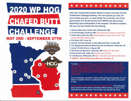WPHD HOG Chapter Chafed Butt Challenge
