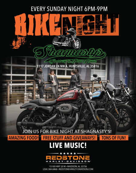 BIKE NIGHTS at Shagnasty's Every Sunday Night
