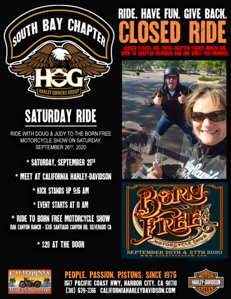 South Bay HOG - Born Free Motorcycle Show with the Setmeyers 9/26/2020