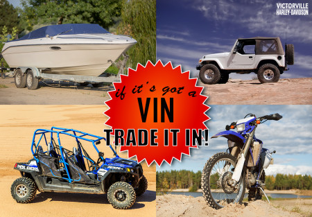 If it's got a VIN, you can TRADE IT IN!