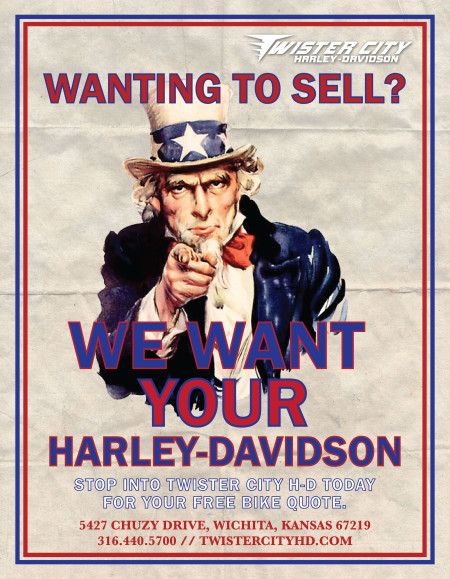 WE WANT YOUR HARLEY