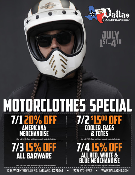 July Motorclothes Special