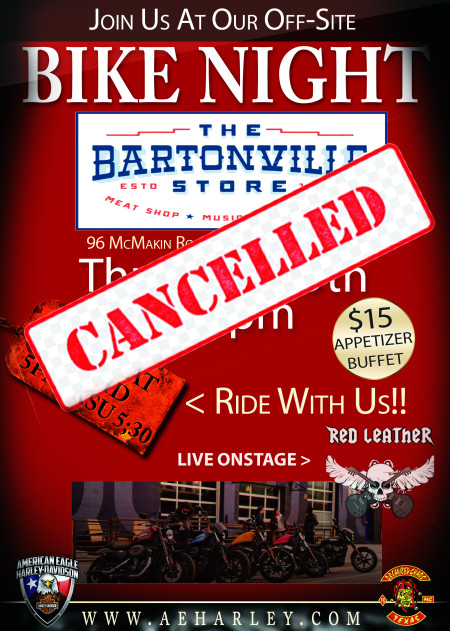 *POSTPONED DUE TO NEW COVID19 RESTRICTIONS* Ride with AEHD to Bike Night!