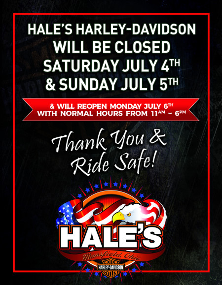Closed July 4th & 5th