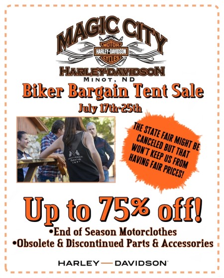 Biker Bargain Tent Sale