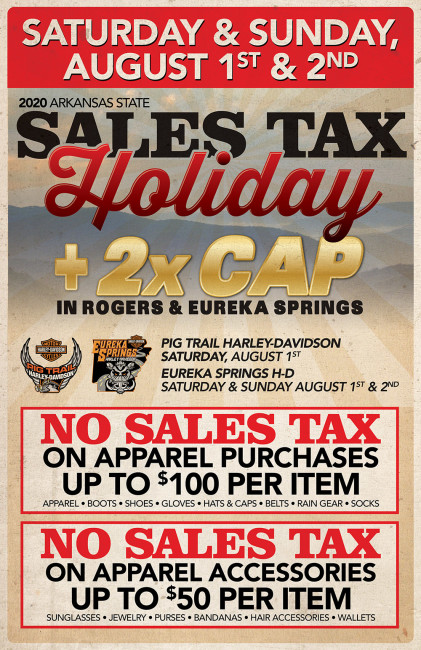 AR State Sales Tax Holiday + Double CAP