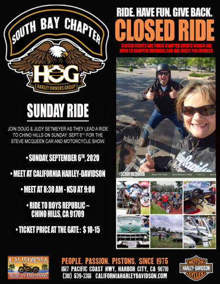 South Bay HOG - Steve McQueen Car and Motorcyle Show with the Setmeyers