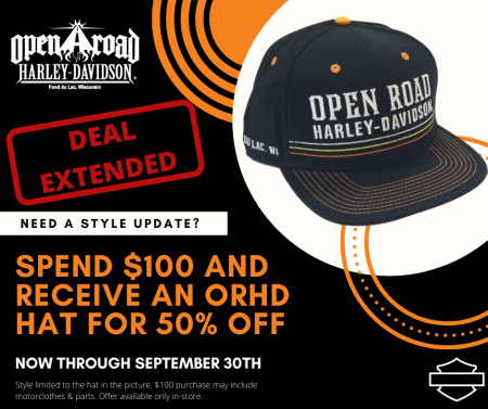 Spend $100 and Receive 50% of an ORHD Hat