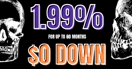 1.99% interest rates for up to 60 months with $0 down