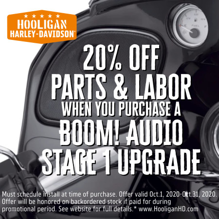 Save 20% Off Stage 1 Boom! Audio Upgrade