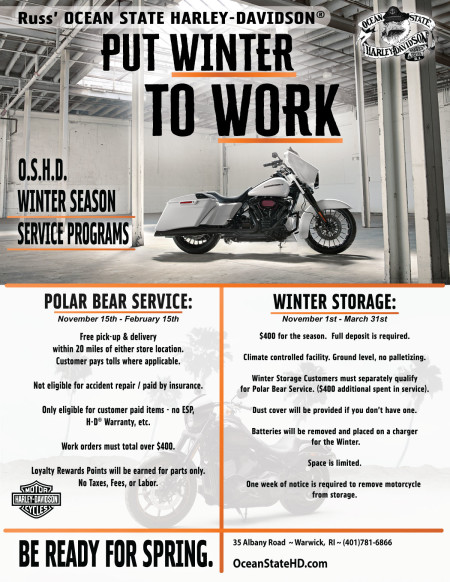 Put Winter to Work. Polar Bear Service and Winter Storage at OSHD