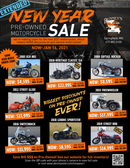 New Year Pre-Owned Motorcycle Sale
