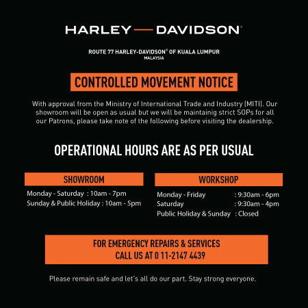 MCO Operation Hours & SOPs