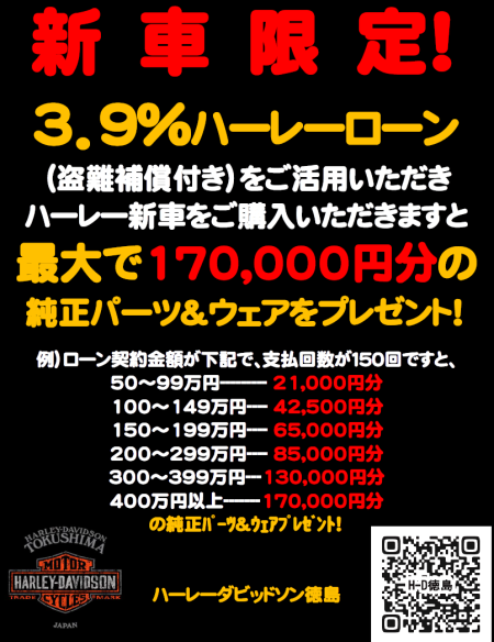 最大で170,000円分の純正パーツ&ウェアをプレゼント!