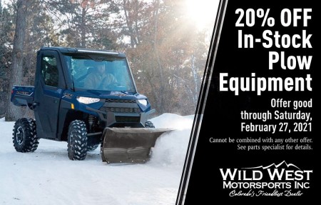 Wild West Motorsports – Get 20% OFF Plow Equipment