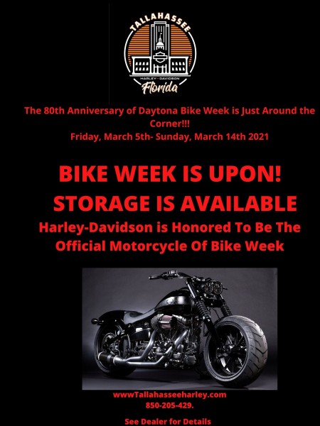 Bike Week 2021 Trailer Storage is Available Share the Word!