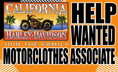 HELP WANTED - MOTORCLOTHES