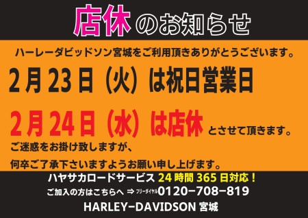 【HD宮城】本日深夜に迫る『PanAmerica』発表と、店舗休業日のお知らせ