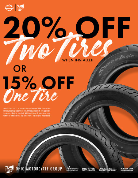 20% Off Two Tires / 15% Off One Tire