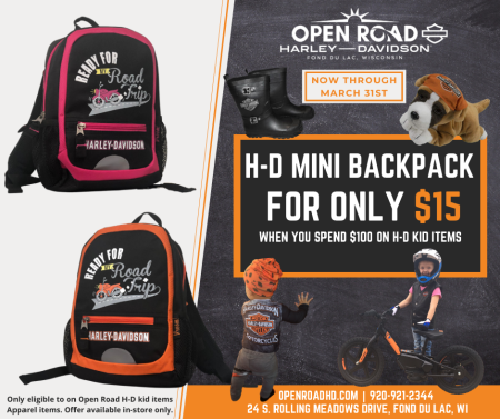 H-D Mini Backpack for only $15