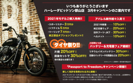 【お知らせ!】3月のキャンペーンになります!