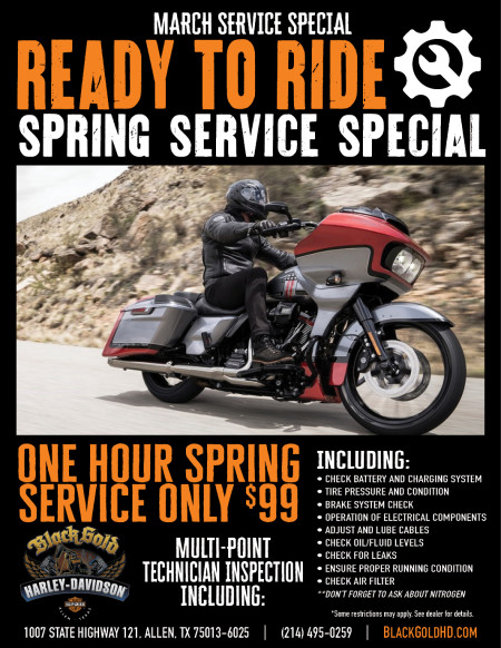 March Service Special - Ready to Ride
