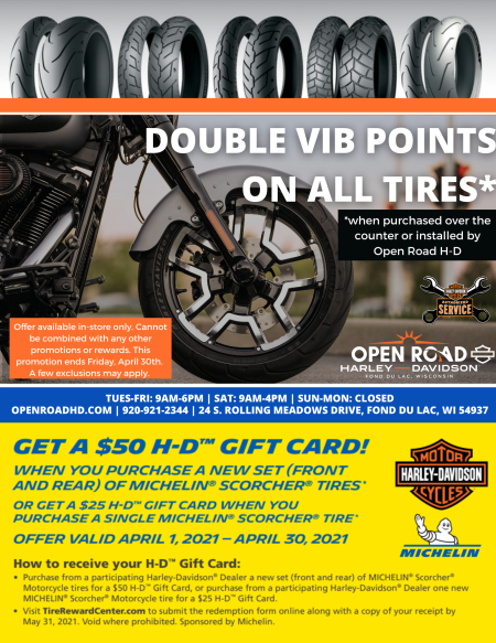 Double VIB Points on All Tires