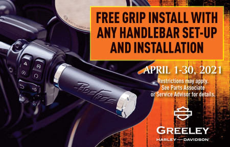 Free grip install with Handlebars