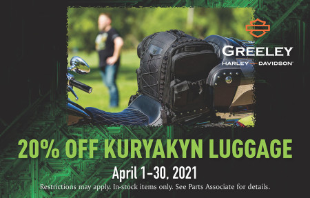 20% off Kuryakyn Luggage