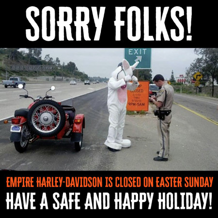 CLOSED FOR EASTER SUNDAY