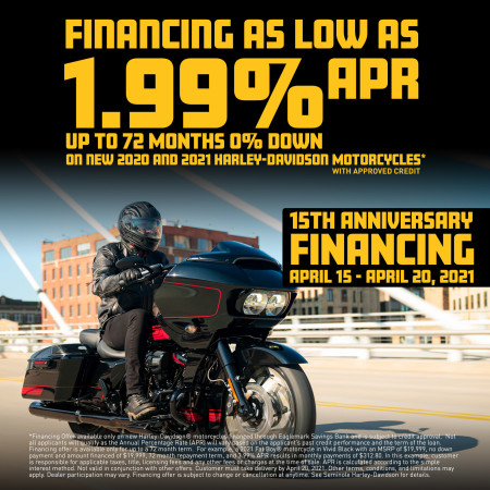 New Motorcycle 15th Anniversary Financing