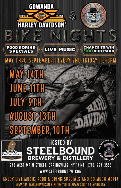 Gowanda Harley-Davidson® Bike Night at Steelbound!