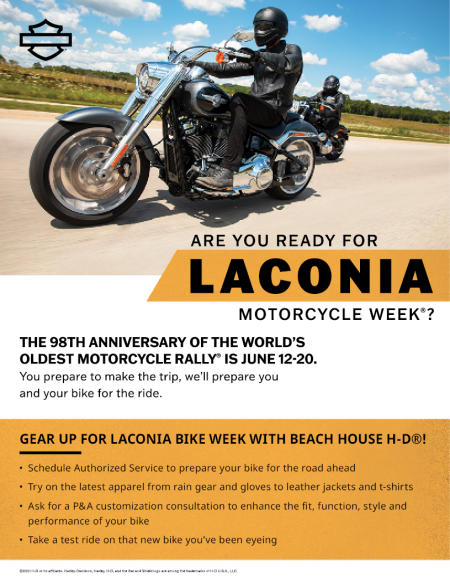 GEAR UP FOR LACONIA BIKE WEEK WITH US!